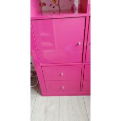 Ikea Kallax hoogglans, Fuchsia roze