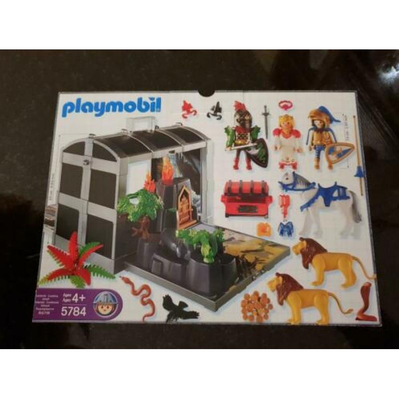 Playmobil Piraten/ ridder koffer 5784 met gevangenis + draak