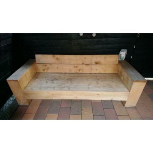 Mooie steigerhouten bank