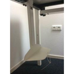 Bureau, wit, 80 x 180, verstelbare poten