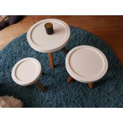 Leuke salontafel set van 3 wit