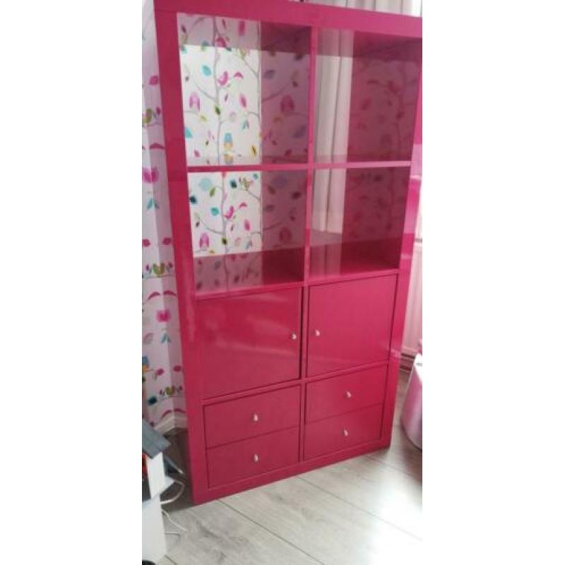 Ikea Kallax hoogglans, Fuchsia roze