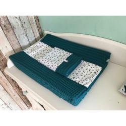 Set babykamer wafel XL Petrol & Driehoekjes