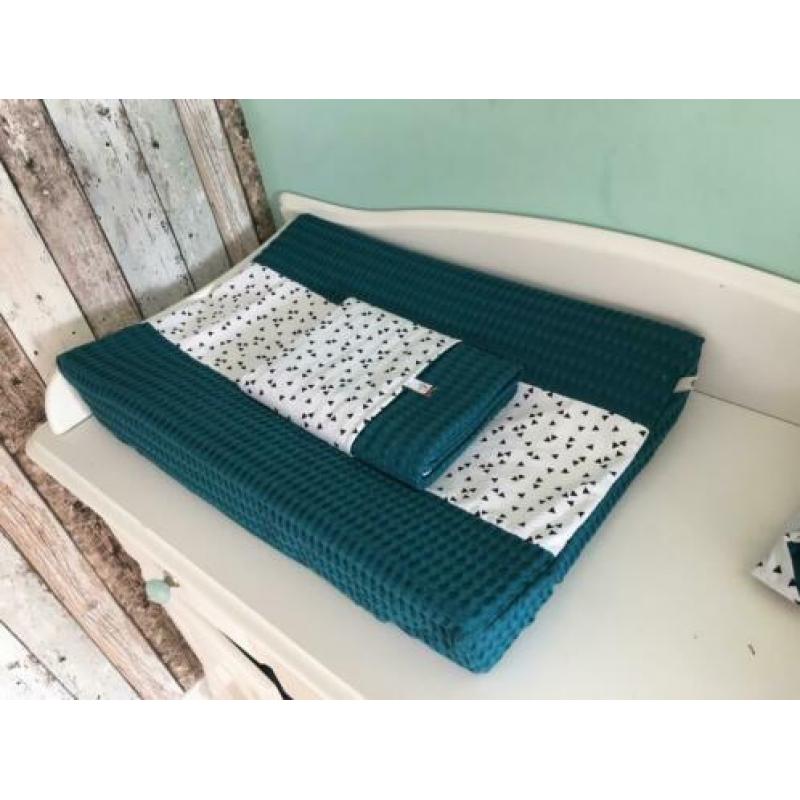 Set babykamer wafel XL Petrol & Driehoekjes