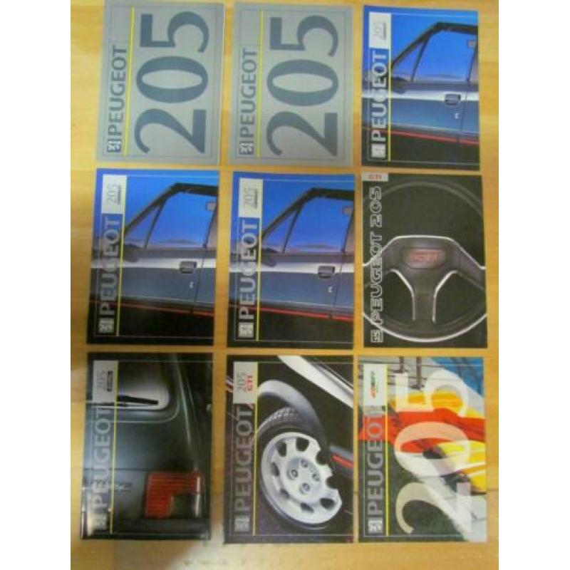 Peugeot 205 + 205 GTi + 205 Cabriolet. Ruim 50 items.