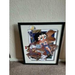 Te koop 3 schilderijen Betty Boop maat 53 cm x43 cm