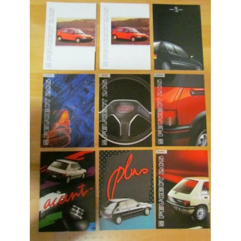 Peugeot 205 + 205 GTi + 205 Cabriolet. Ruim 50 items.