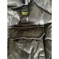 Blauer jas dons winterjas donker blauw maat L