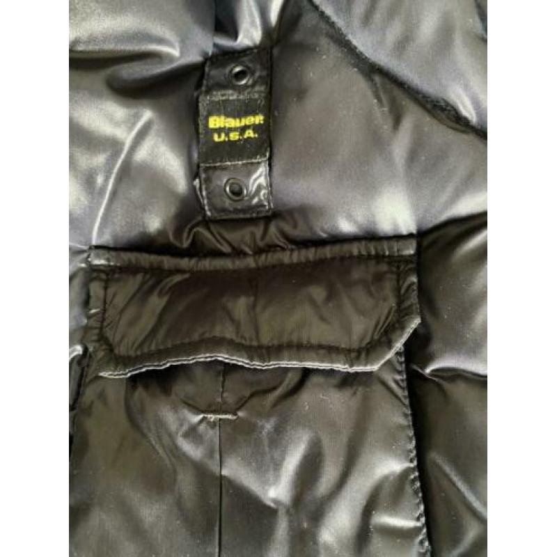 Blauer jas dons winterjas donker blauw maat L
