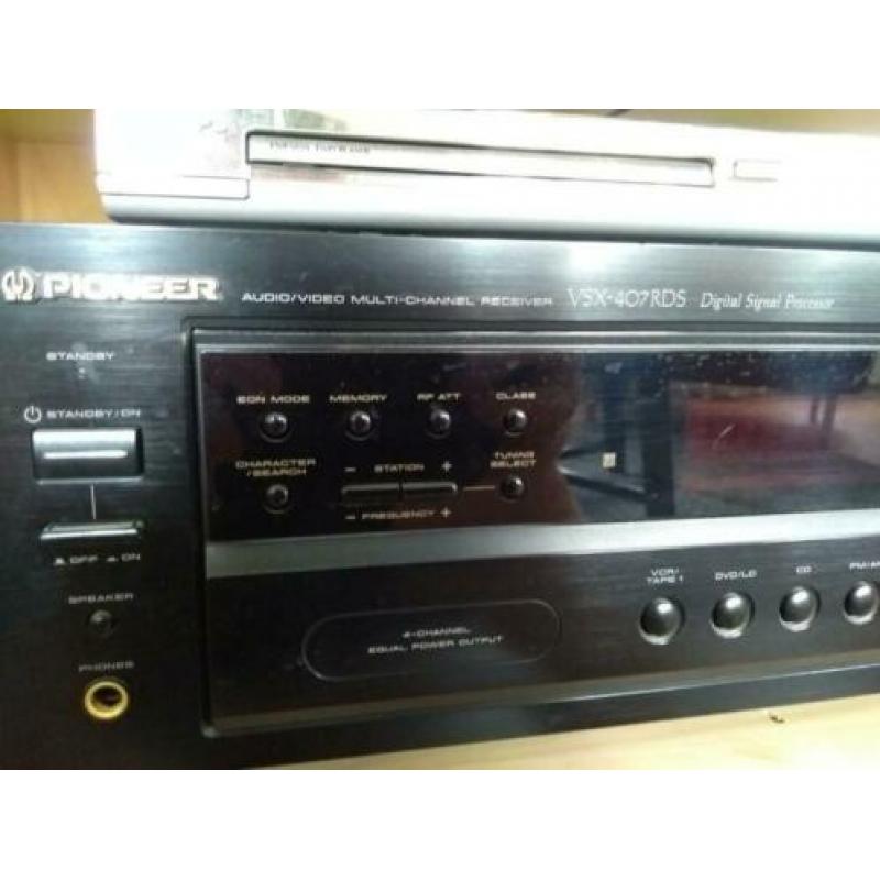 Pioneer vsx 407RDS + actieve subwoofer