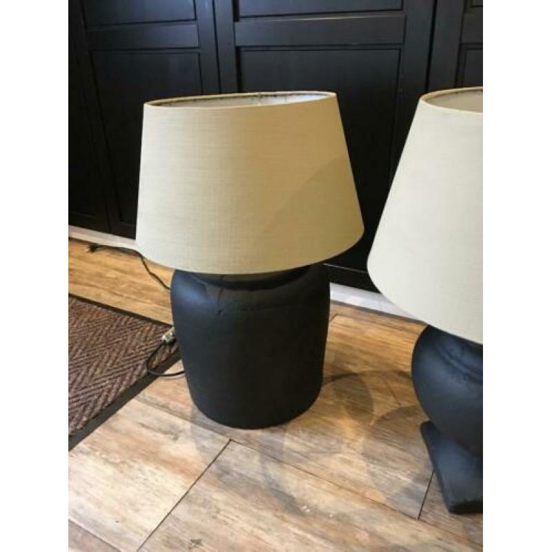 lampen en houten schalen