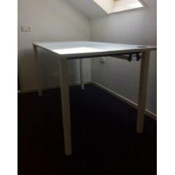 Bureau, wit, 80 x 180, verstelbare poten
