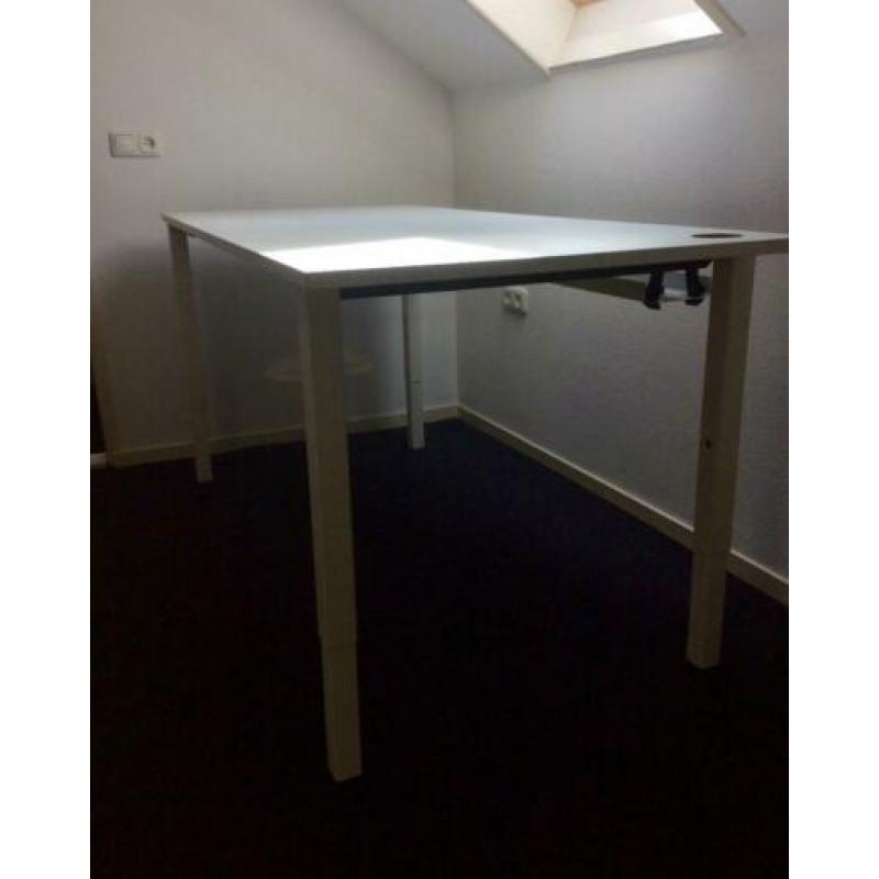 Bureau, wit, 80 x 180, verstelbare poten