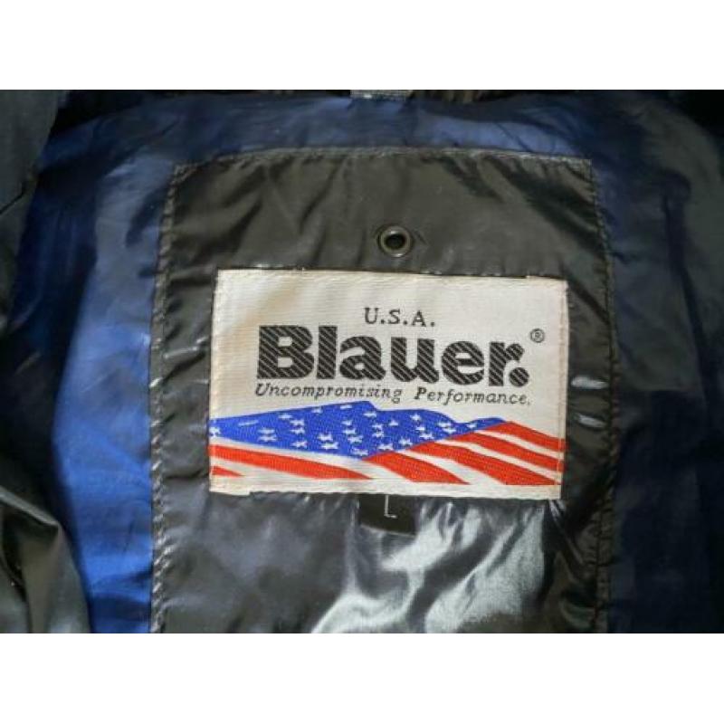 Blauer jas dons winterjas donker blauw maat L