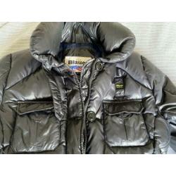 Blauer jas dons winterjas donker blauw maat L