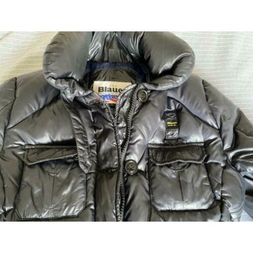 Blauer jas dons winterjas donker blauw maat L