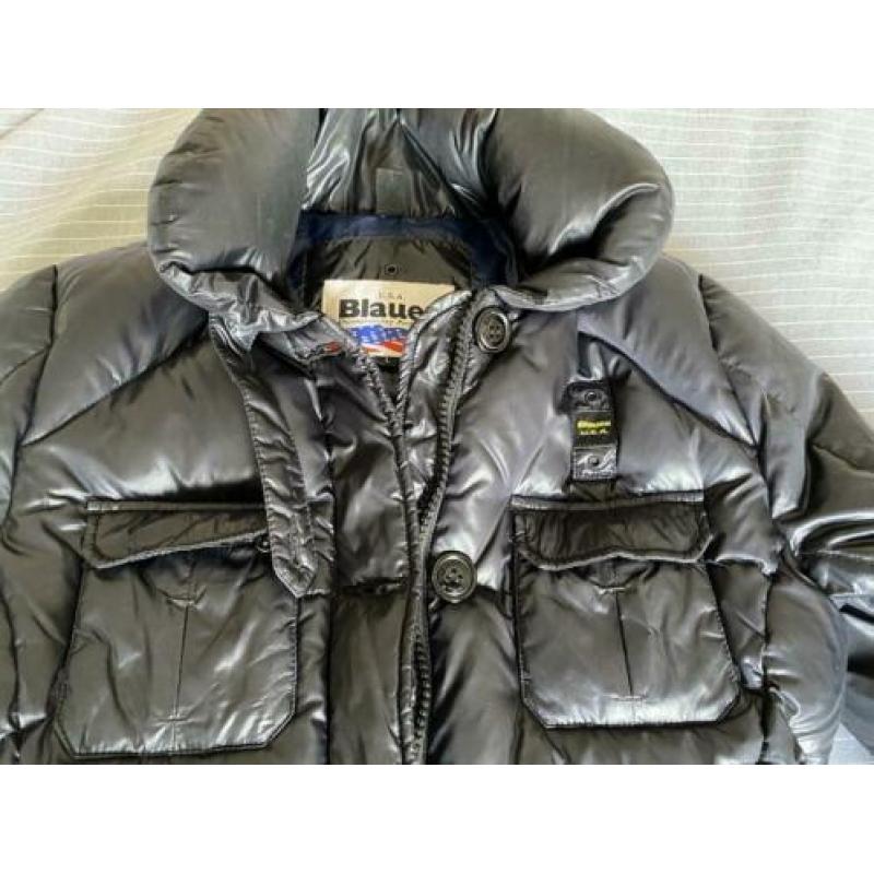 Blauer jas dons winterjas donker blauw maat L