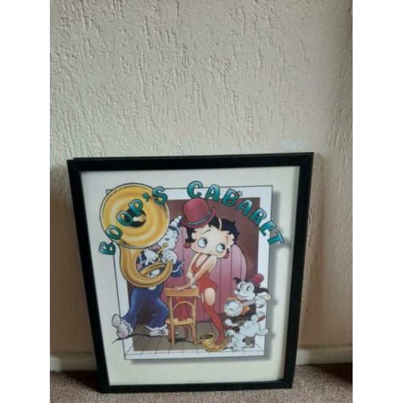 Te koop 3 schilderijen Betty Boop maat 53 cm x43 cm