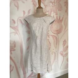 French Connection lichtgrijze jersey jurk mt 36