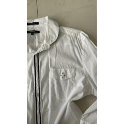 Leuk wit overhemd van Gant met blauwe streep maat XL