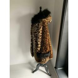 Prachtige jas met luipaard print xxl vintage