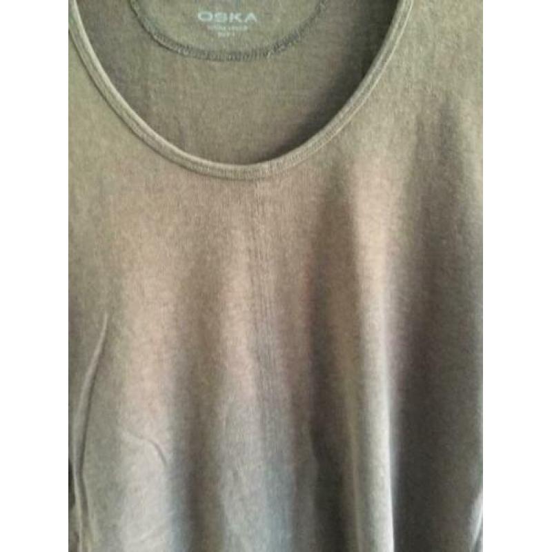 Oska mousekleurig (bruin) Oska t shirtje, mt 1, linn/katoen