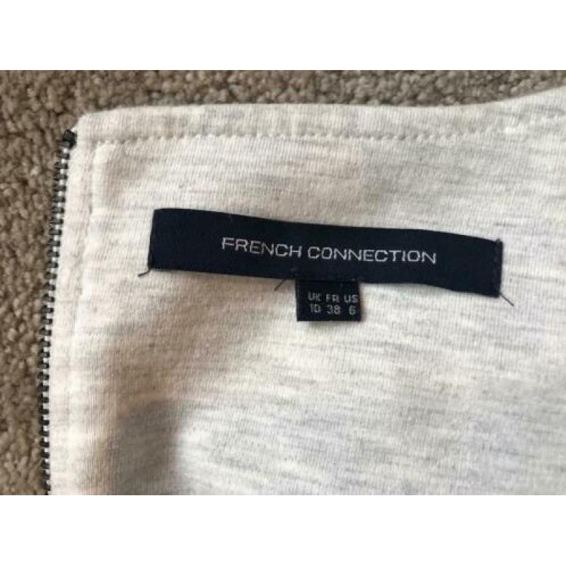 French Connection lichtgrijze jersey jurk mt 36