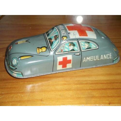 blikken ambulance van trade mark modern toys made in japan