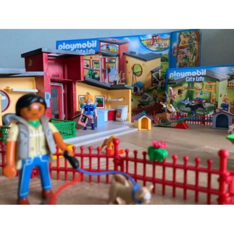 Playmobil Dierenpension (9275) + Kattenverblijf (9276)