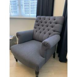Ashton Fauteuil Goossens stof, grijs ( z.g.a.n!)