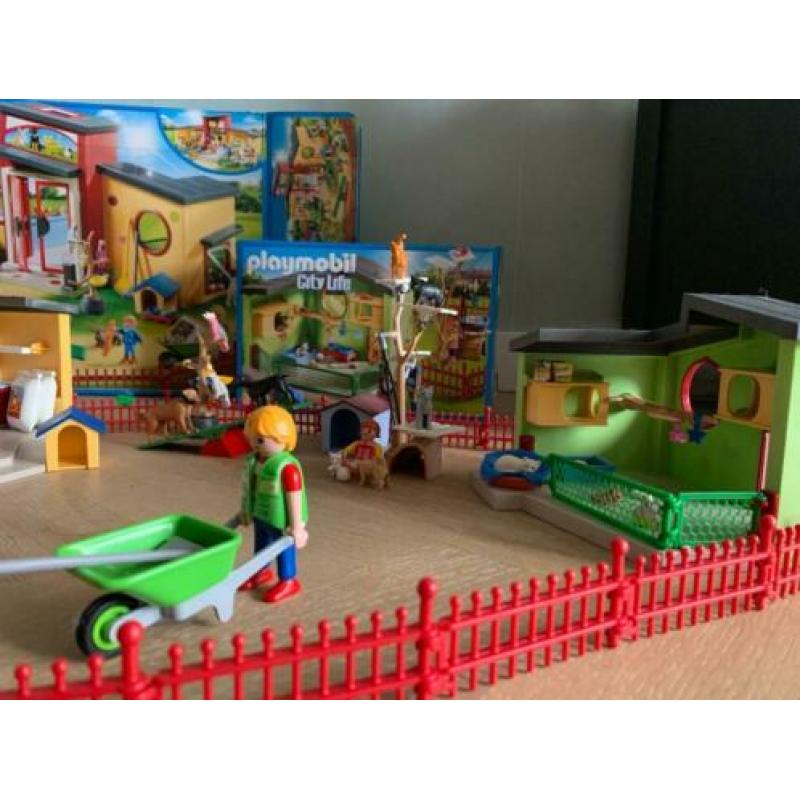 Playmobil Dierenpension (9275) + Kattenverblijf (9276)