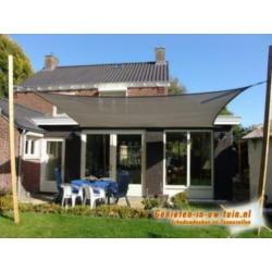 tarp zonnedoek rechthoek 2,5 x 3 meter grijs NIEUW