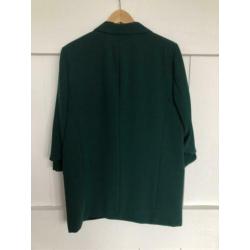 Mooie groene blazer/colbert maat L van viscose, bijna nieuw!