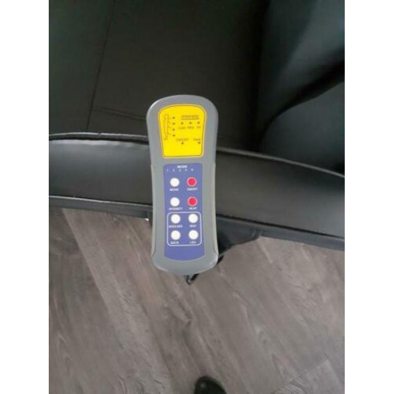 Zwarte leren relax massagestoel