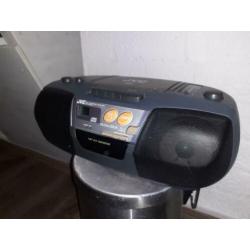 Jvc radio cd cassettespeler 100% werkend