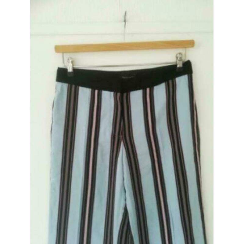 TaraJarmon Tara Jarmon wijde broek pantalon strepen blauw 38