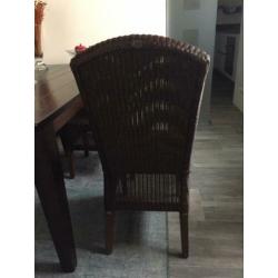 Vier kamerstoelen, merk loom,kleur bruin