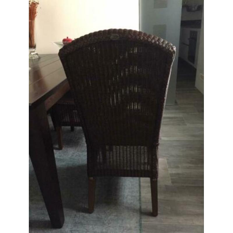 Vier kamerstoelen, merk loom,kleur bruin