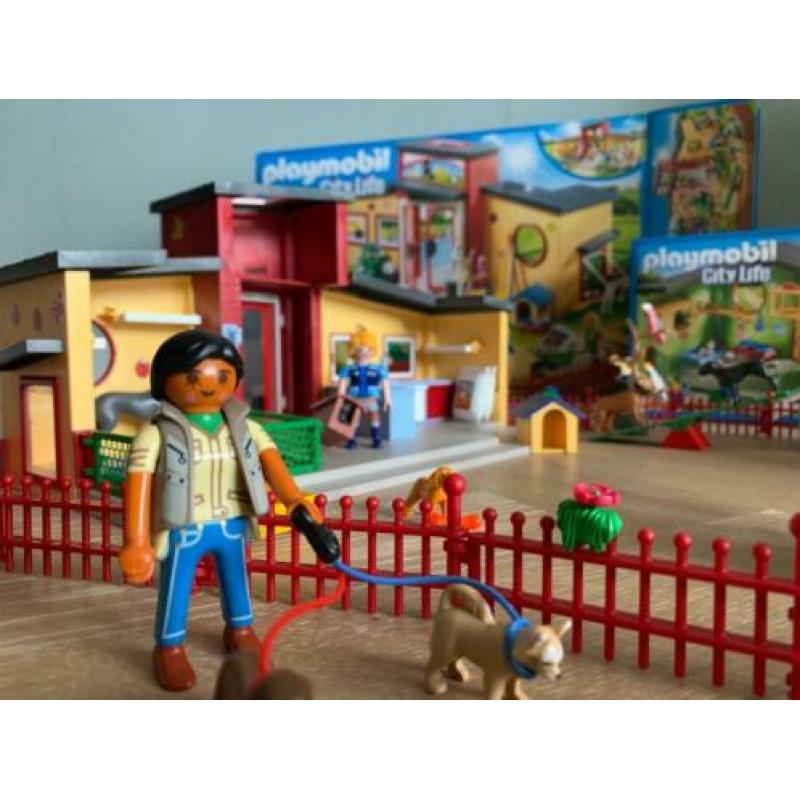 Playmobil Dierenpension (9275) + Kattenverblijf (9276)