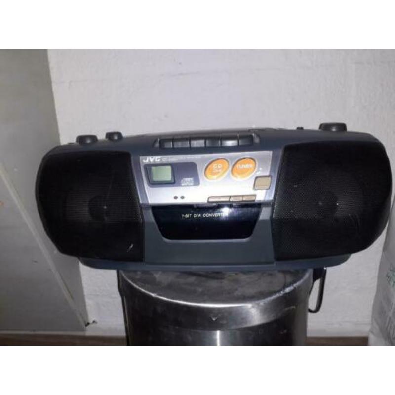 Jvc radio cd cassettespeler 100% werkend