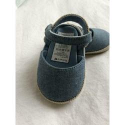 Babyschoentjes maat 17, zomer, linnen newborn nieuw