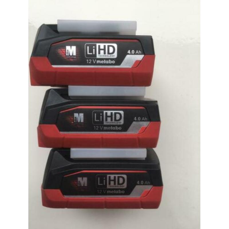 Metabo 12V 4.0 a/h accu’s.