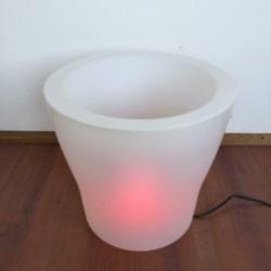 Elho Ambiance design kunststof bloempot met gekleurde lamp