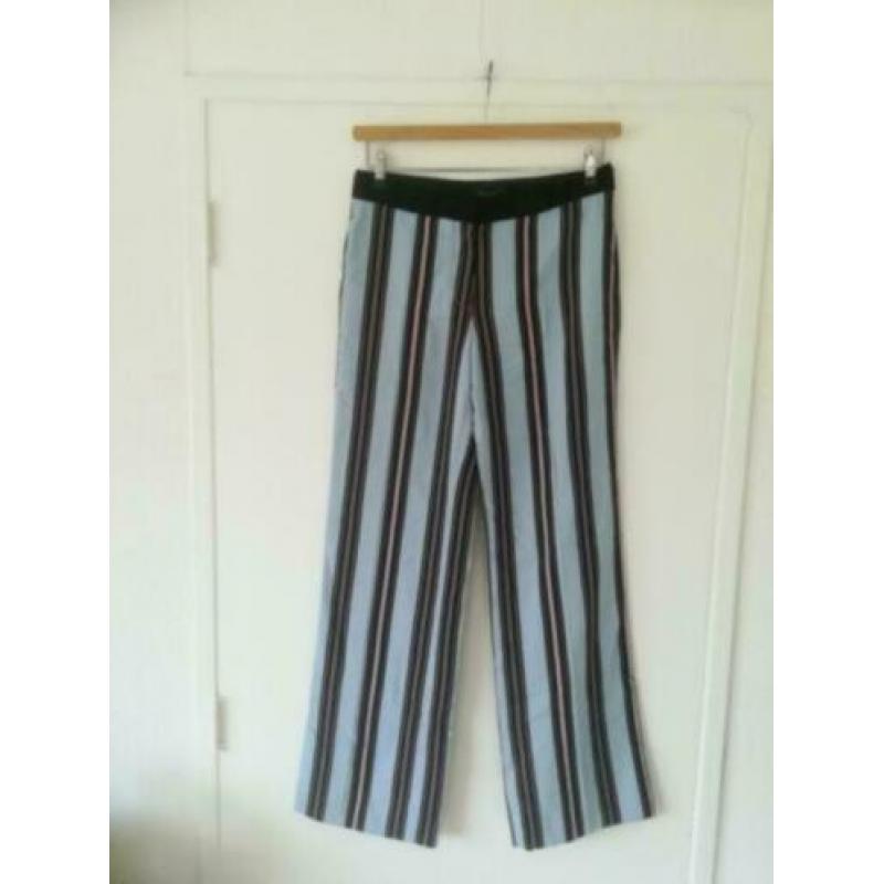 TaraJarmon Tara Jarmon wijde broek pantalon strepen blauw 38