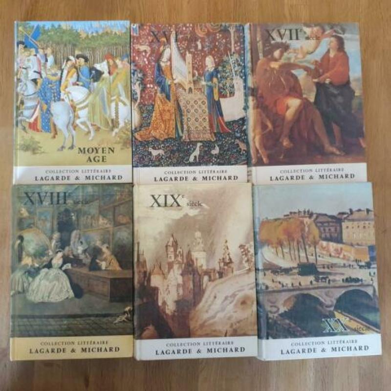 Franse literatuurboeken Lagarde et Michard (hele set)