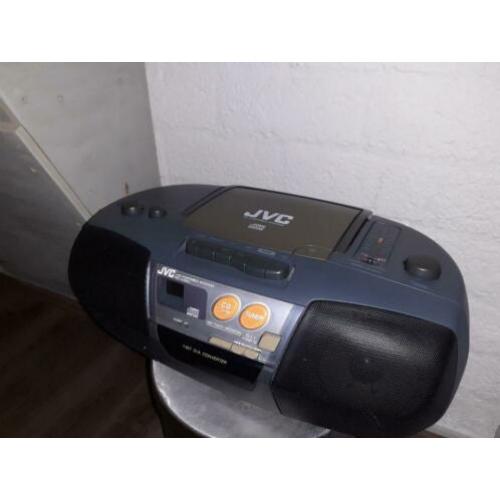 Jvc radio cd cassettespeler 100% werkend