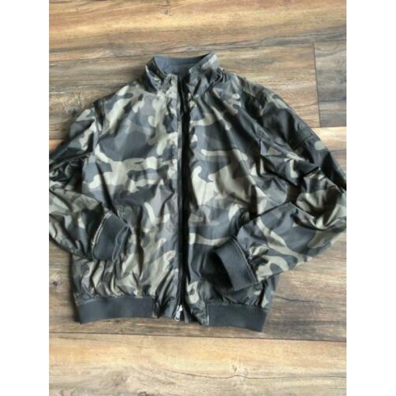 Woolrich zomer jack camo/grijs