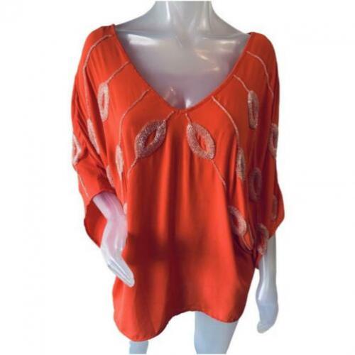 Hale Bob prachtige blouse met kraaltjes - M - New