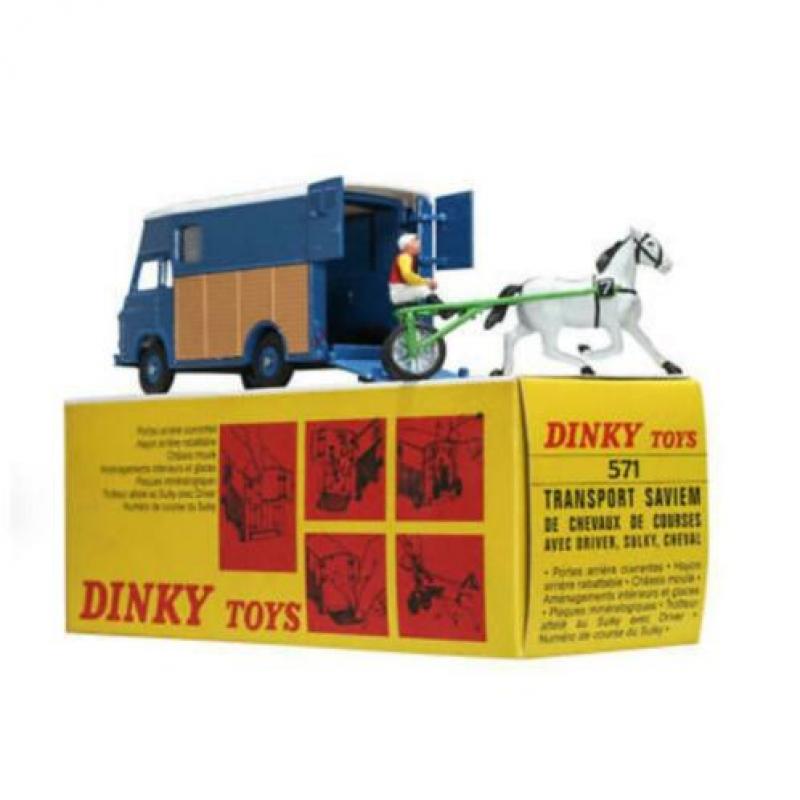 Saviem Paardentransport +sulky&rijder - Atlas Dinky Toys 571
