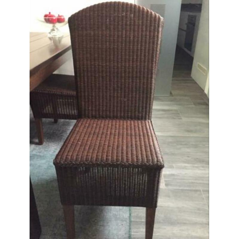 Vier kamerstoelen, merk loom,kleur bruin